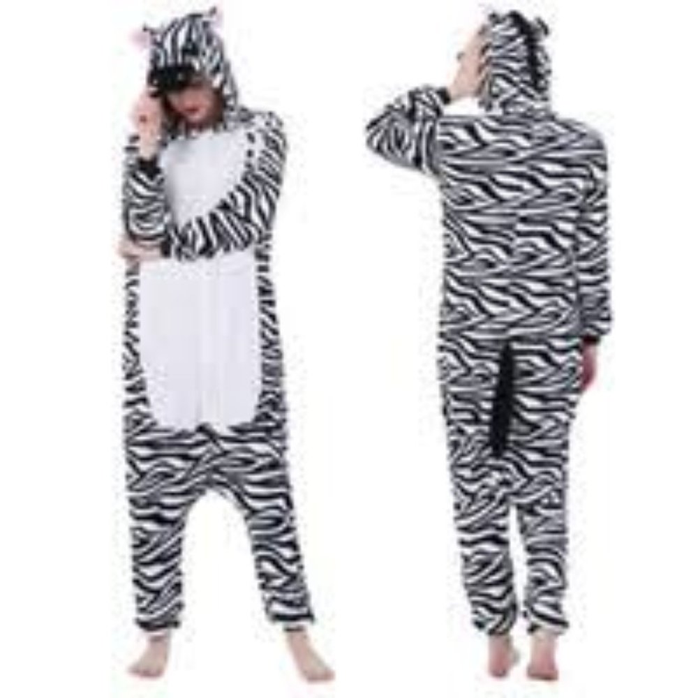 *NEW* Plush Zebra Pajama One-Piece